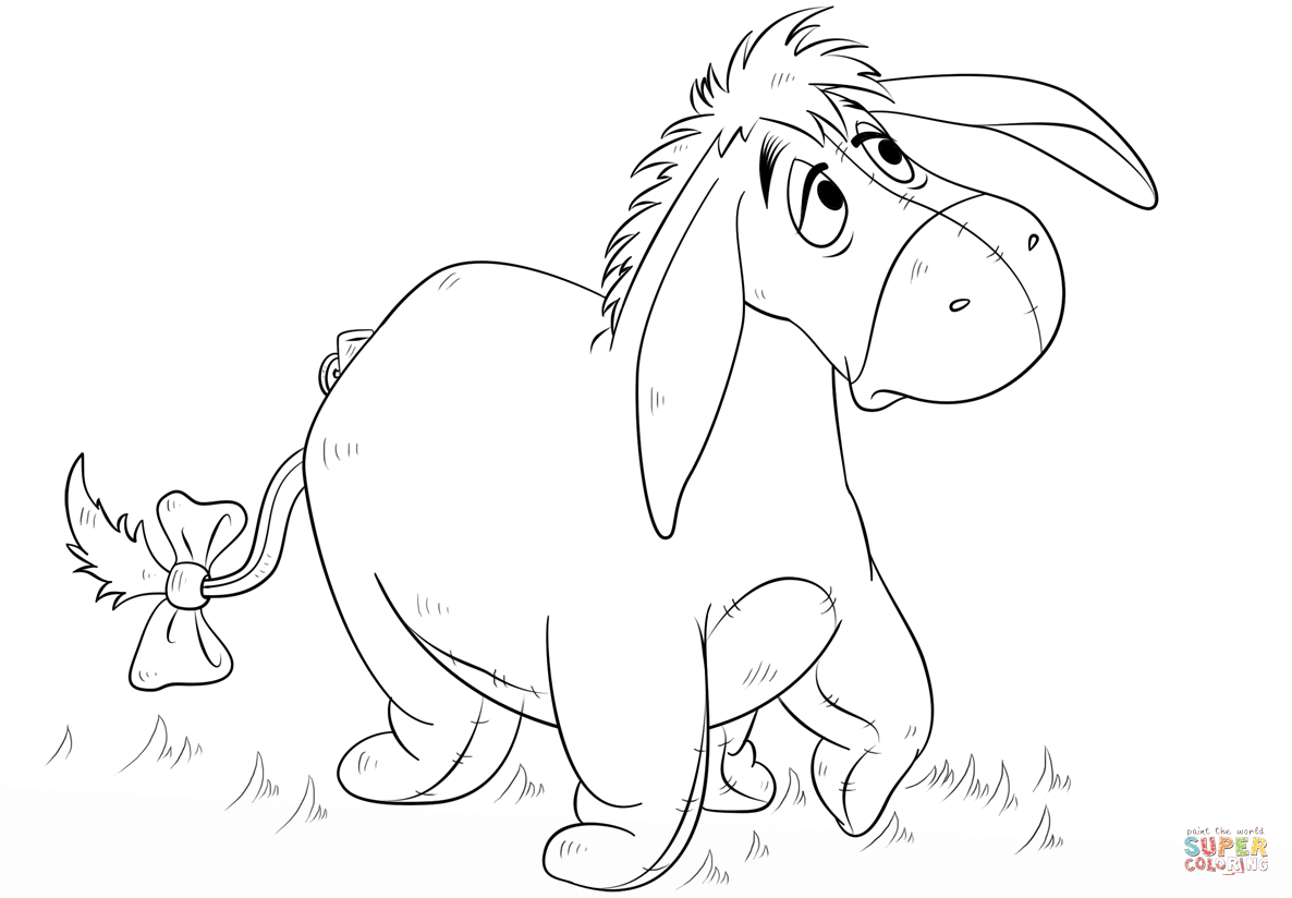 Eeyore coloring page free printable coloring pages