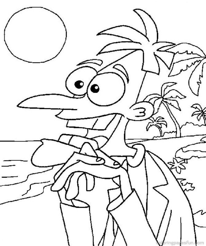 Free printable phineas and ferb coloring pages for kids cartoon coloring pages disney coloring pages phineas and ferb