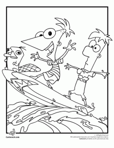 Phineas ferb coloring pages