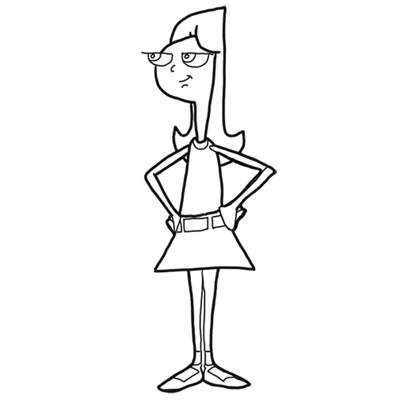 How to draw candace from phineas and ferb for kids step by step drawing lesson