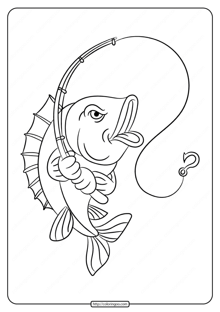 Fishing coloring pages printable for free download