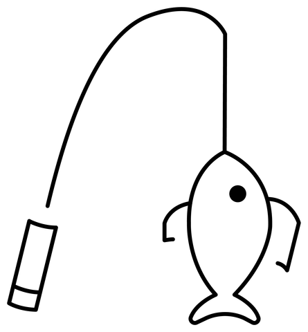 Fishing pole emoji coloring page free printable coloring pages