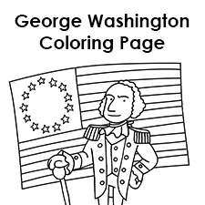 George washington coloring page â tims printables