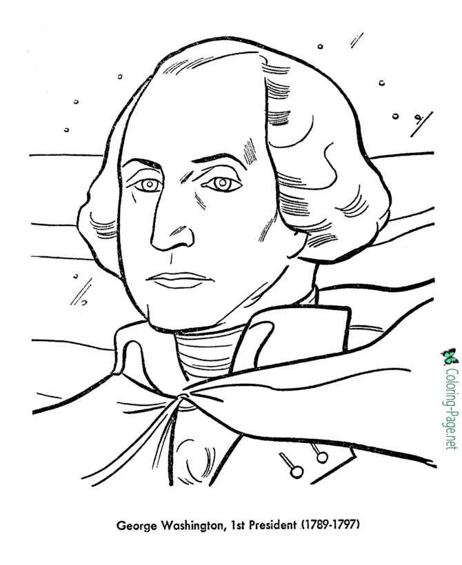 Us presidents coloring pages george washington