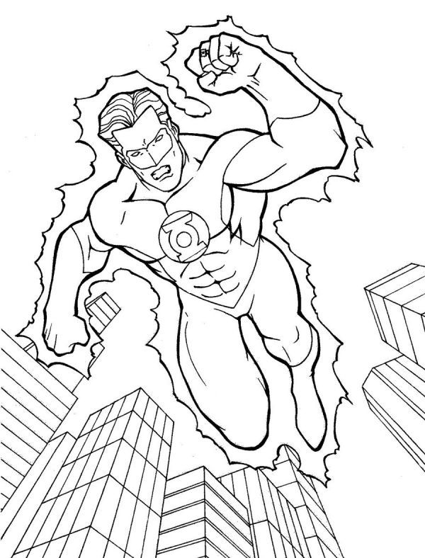 Cool green lantern coloring pages pdf