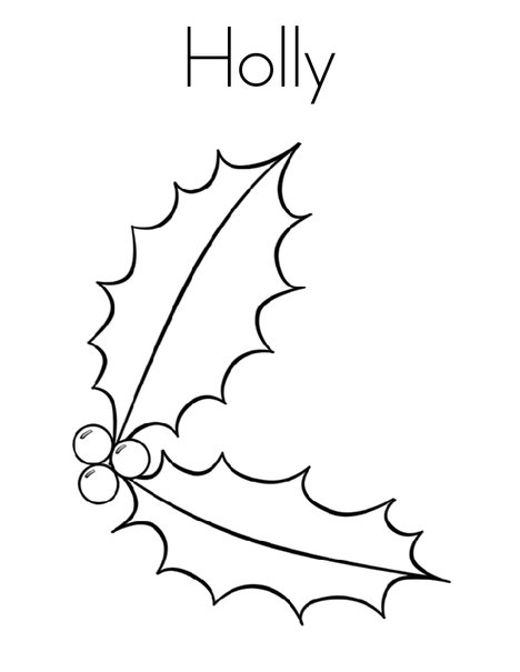 Holly coloring pages