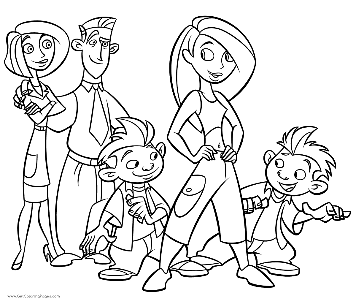 Kim possible coloring pages printable for free download