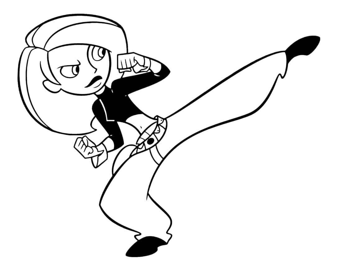 Cool kim possible coloring page