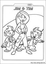 Kim possible coloring pages on coloring