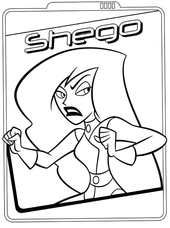 Shego kim possible coloring page