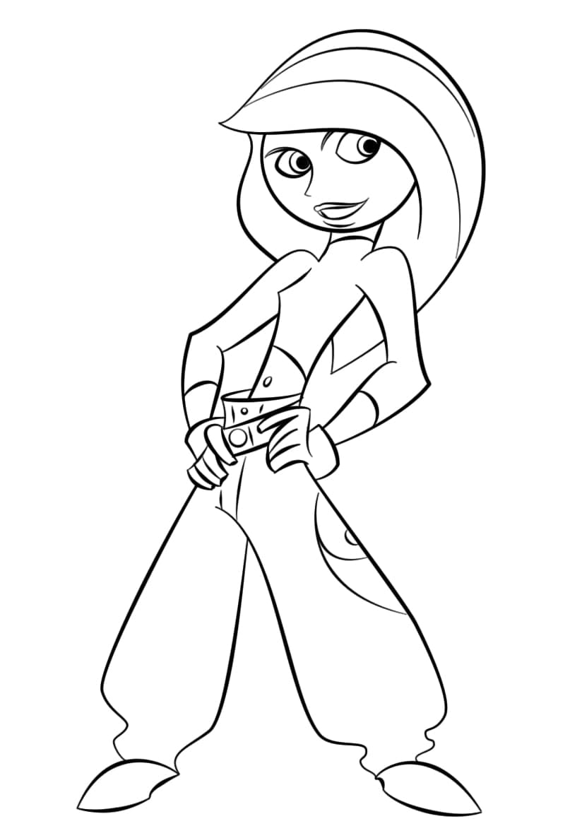 Kim possible image coloring page