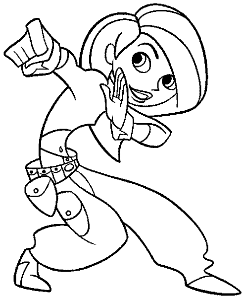 Kim possible coloring pages printable for free download