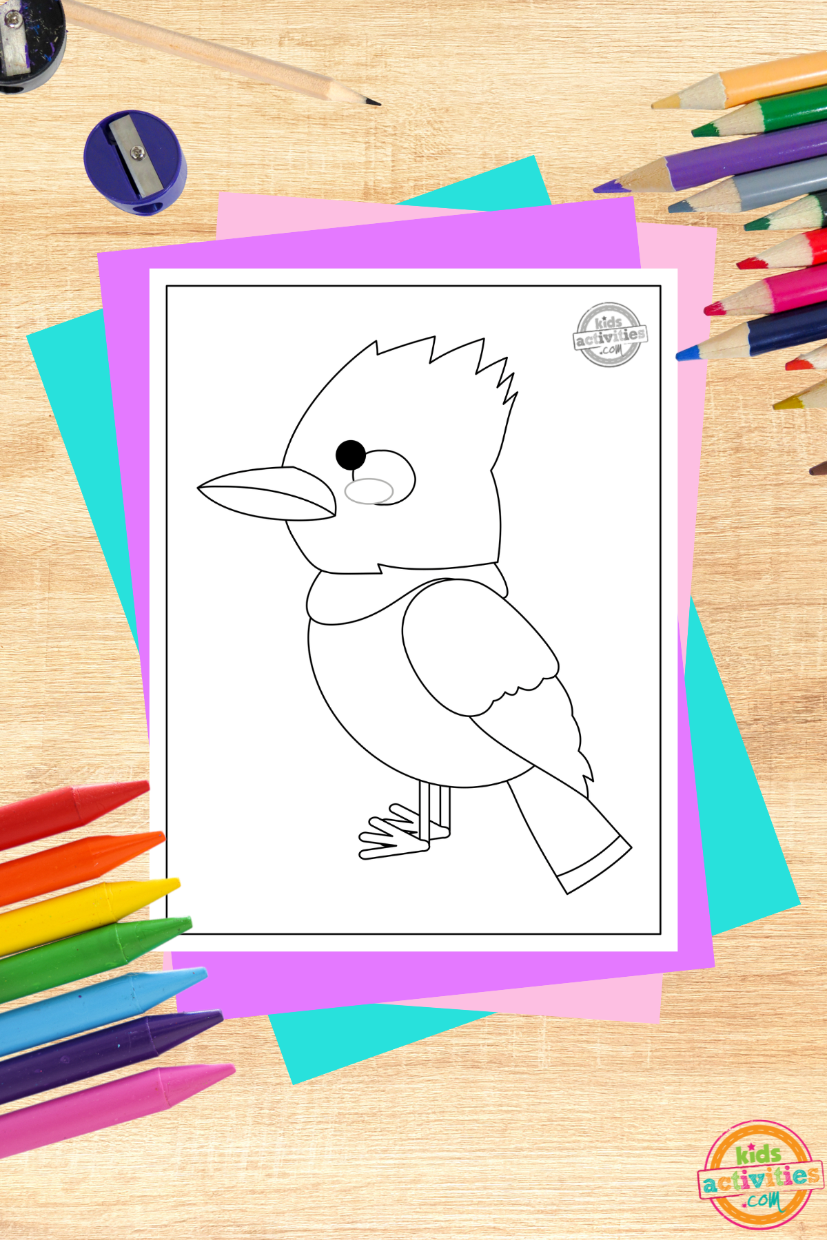 Free printable kookaburra coloring page for kids kids activities blog