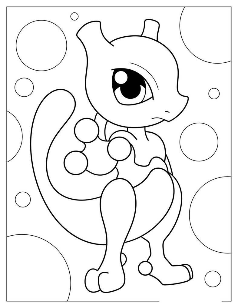 Mewtwo coloring pages by coloringpageswk on