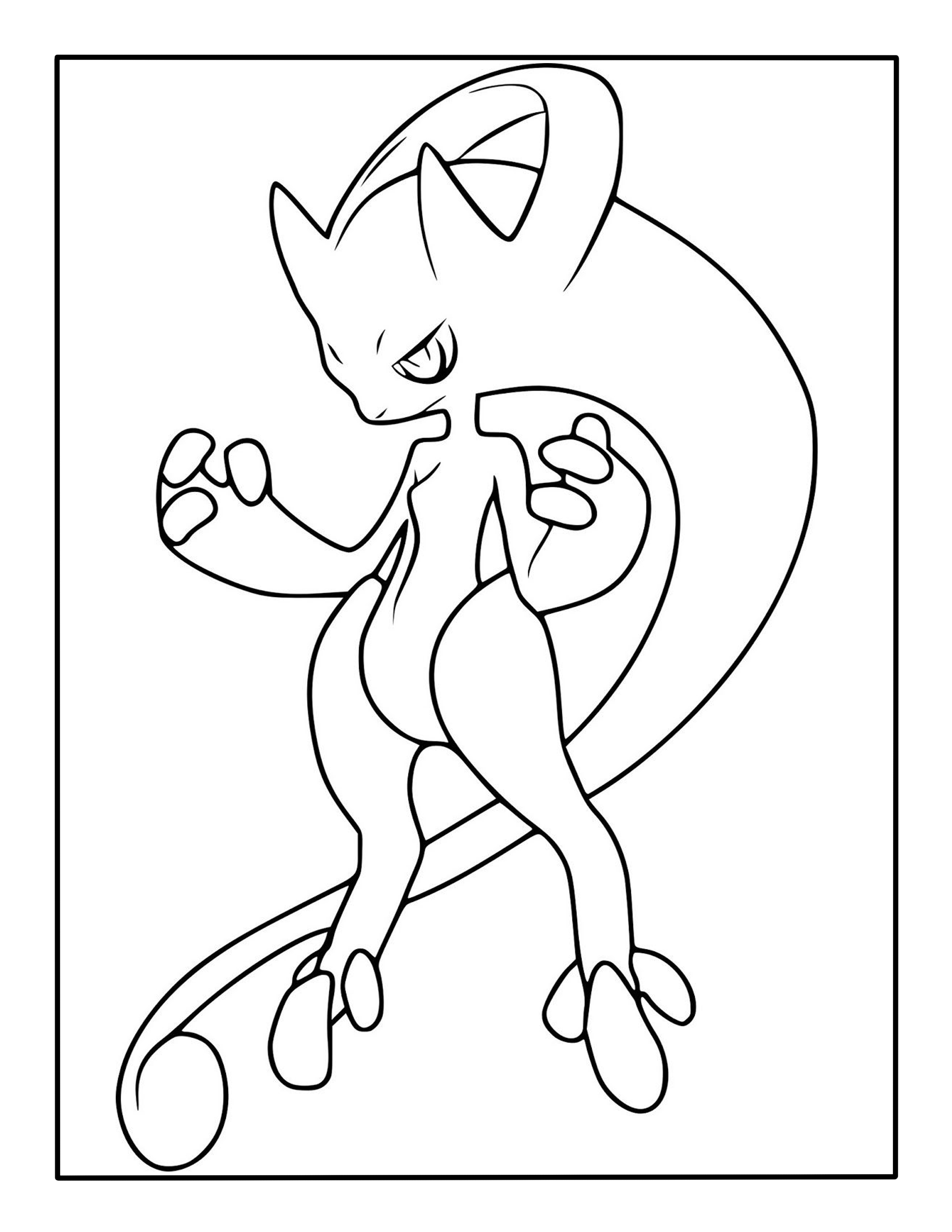 Mewtwo coloring page â kimmi the clown