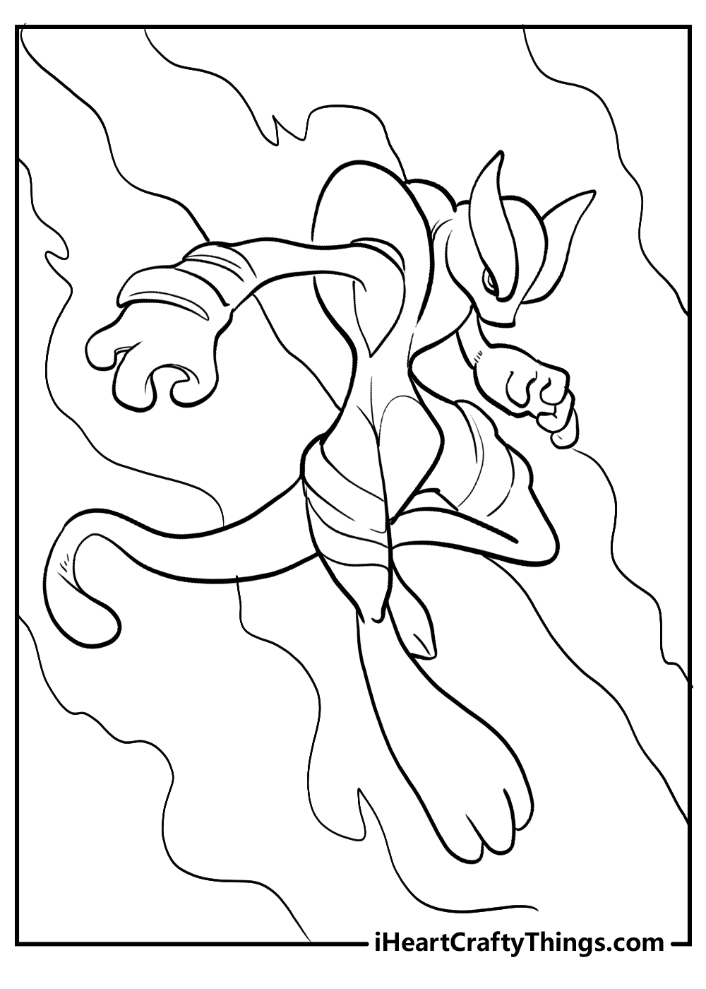 Printable mewtwo coloring pages updated