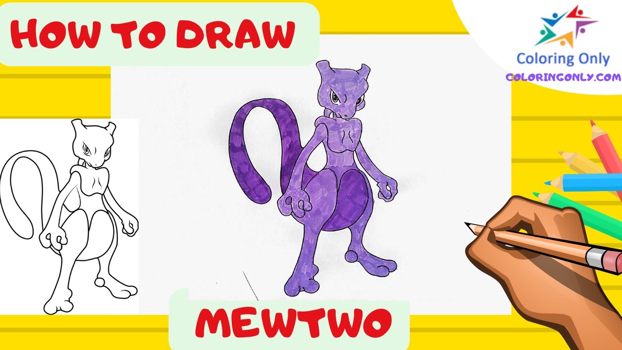 How to draw mewtwo