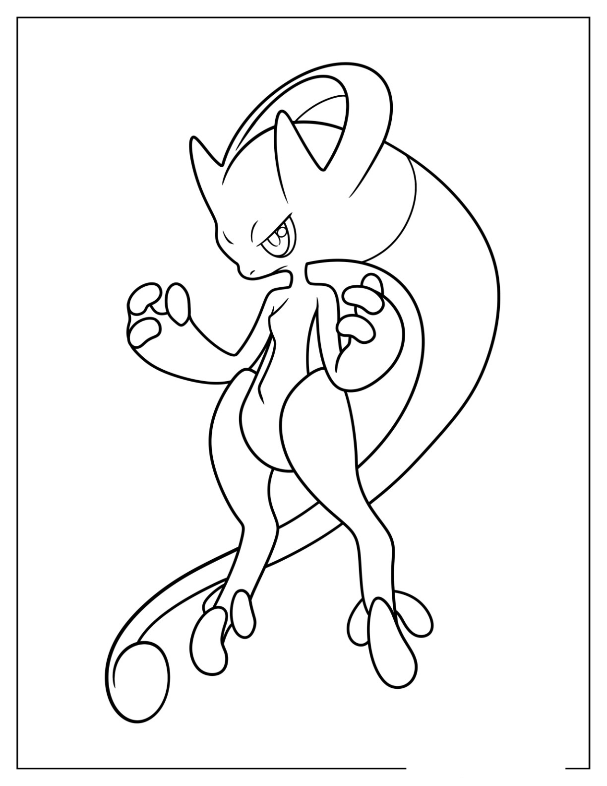 Mewtwo coloring pages by coloringpageswk on