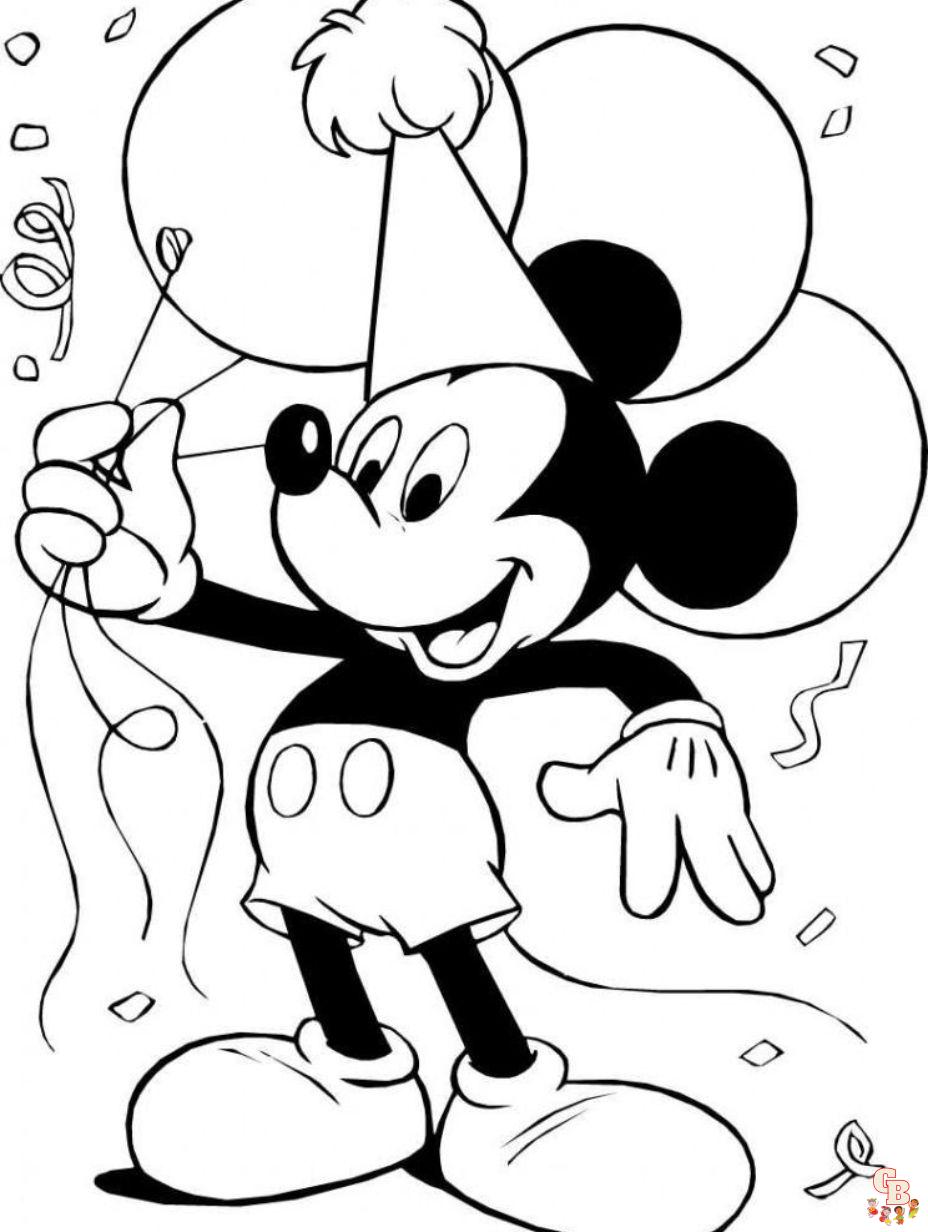 Free mickey mouse coloring pages for kids