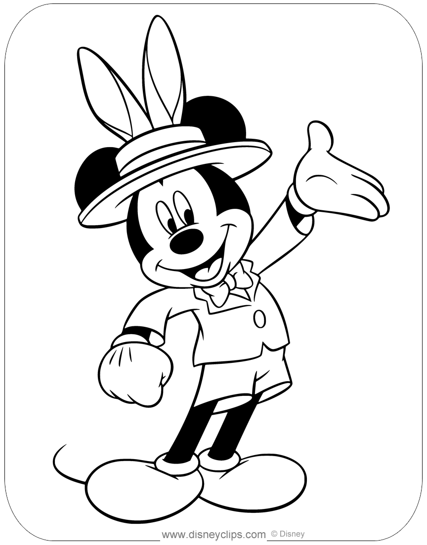 Printable disney easter coloring pages