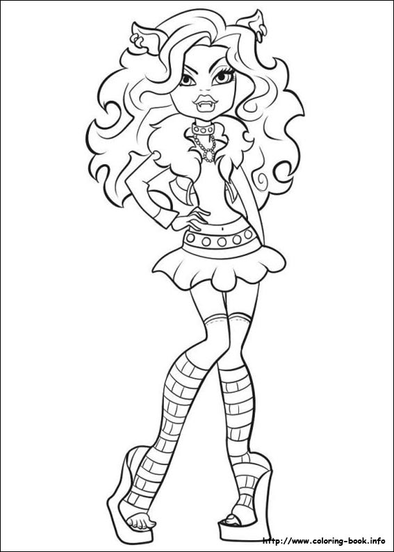 Monster high coloring picture