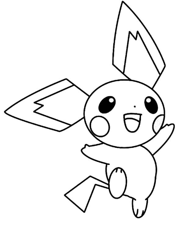 Cute pichu coloring pages printable pdf