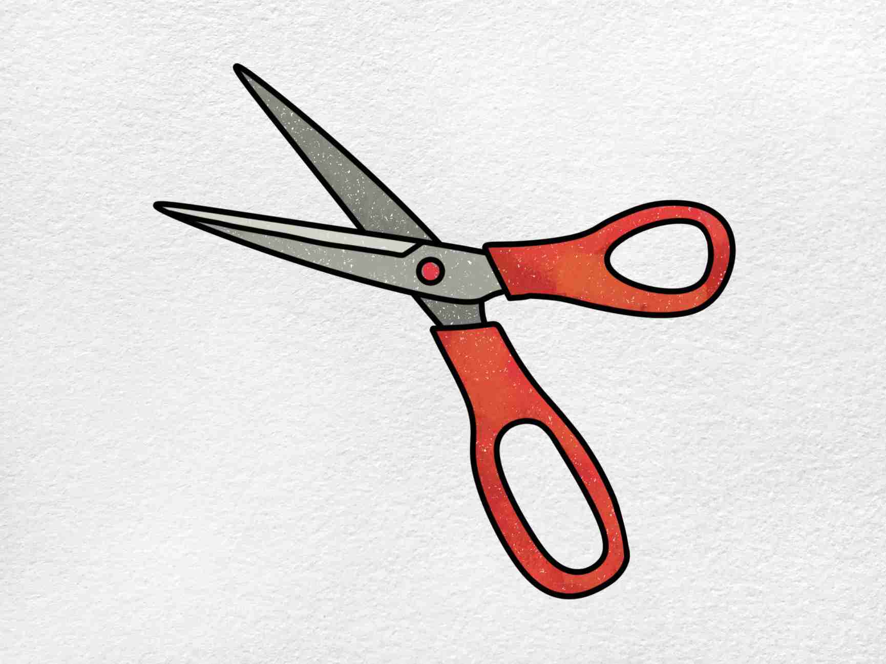 How to draw scissors