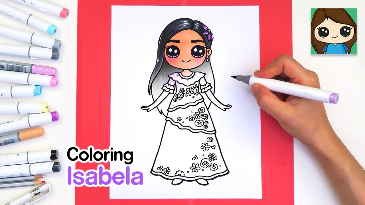 Coloring isabela disney encanto ðhow to color a girl