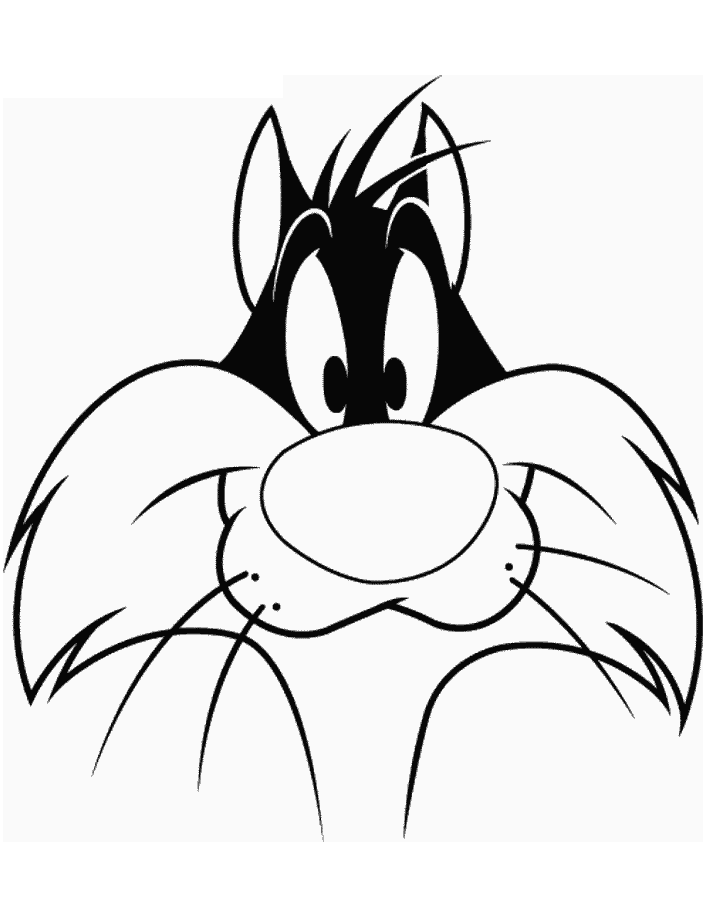 Free coloring pages of tweety and big kitty