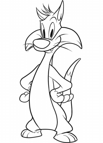 Sylvester coloring page free printable coloring pages