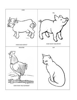 Farm animals fill in the missing part prek activity farm animals animals page protectors