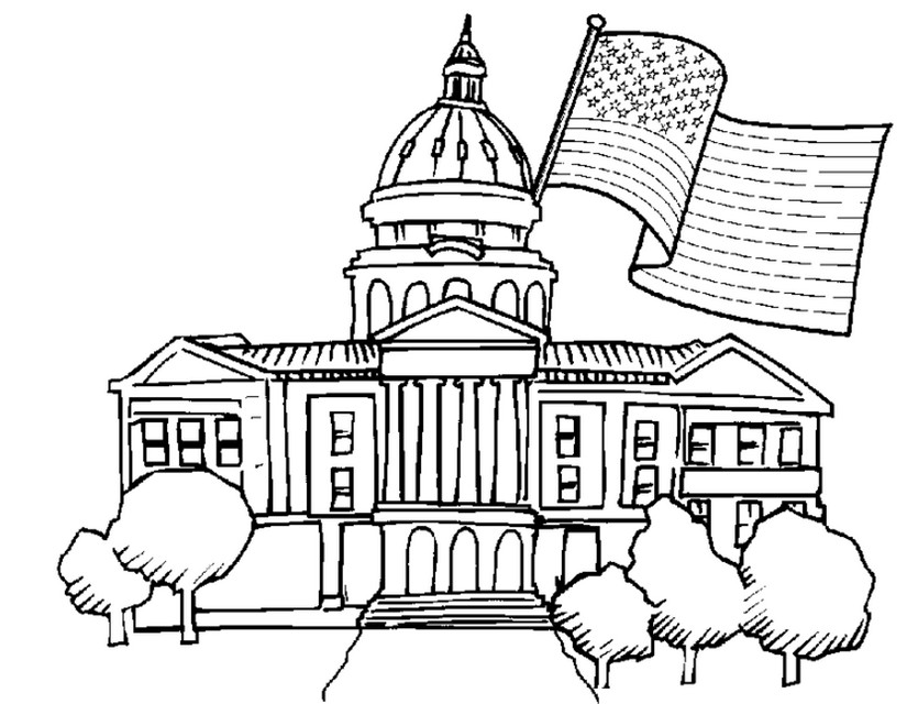 Art therapy coloring page us presidential election white house