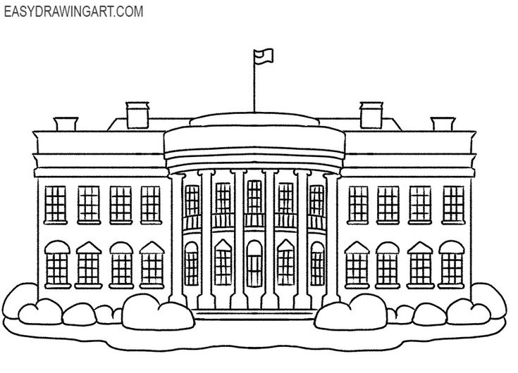 White house drawing cartoon white house drawing drawings house drawing