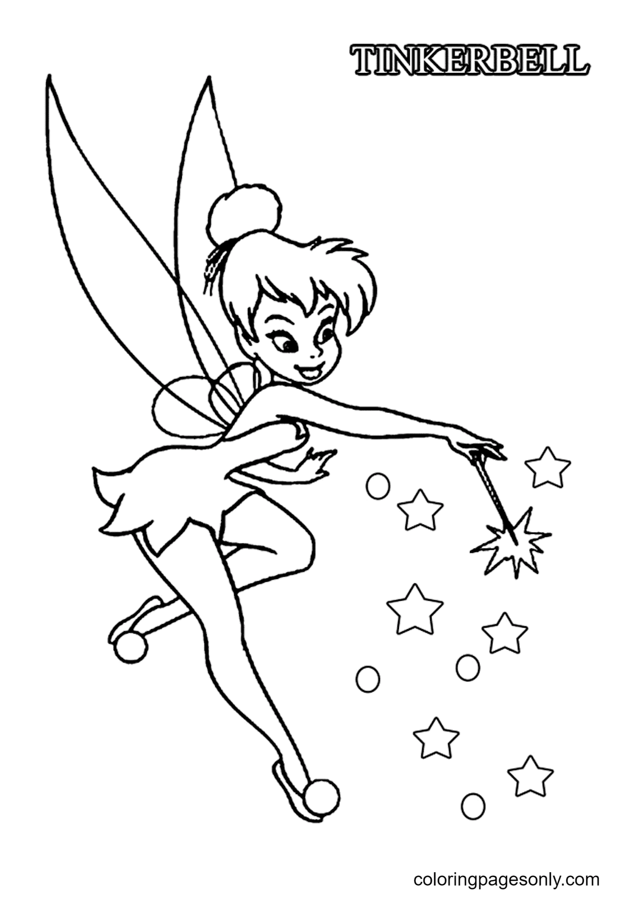 Tinkerbell coloring pages printable for free download