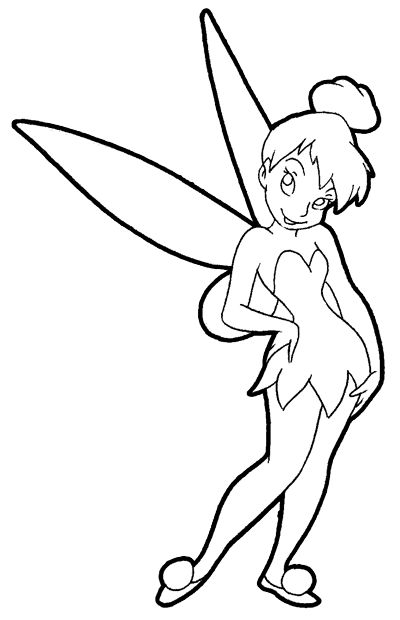 How to draw tinkerbell step by step with easy drawing lesson