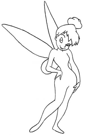 How to draw tinkerbell step by step with easy drawing lesson