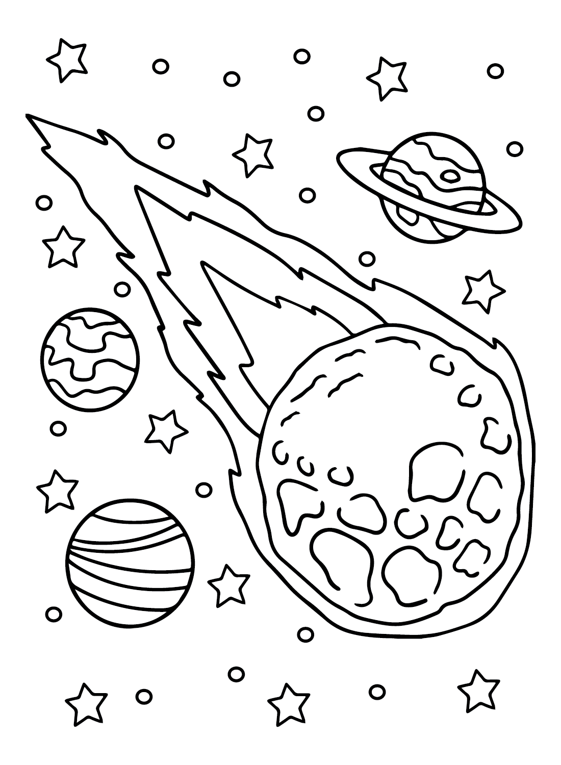 Asteroid coloring pages