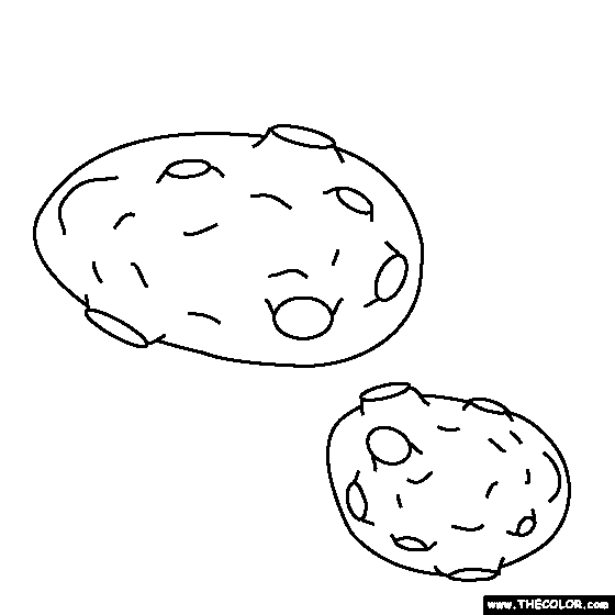 Asteroid coloring page