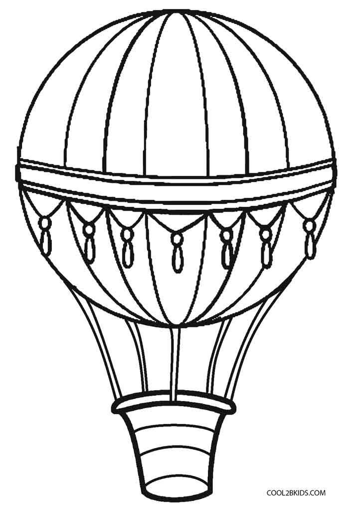 Printable hot air balloon coloring pages for kids coolbkids air balloon hot air balloon hot air balloon drawing