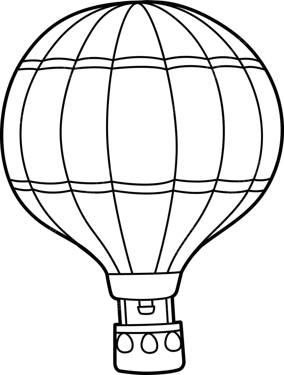 Isolated hot air balloon coloring page for children vector balloon drawing ring drawing ball drawing png and vector with transparent background for free download