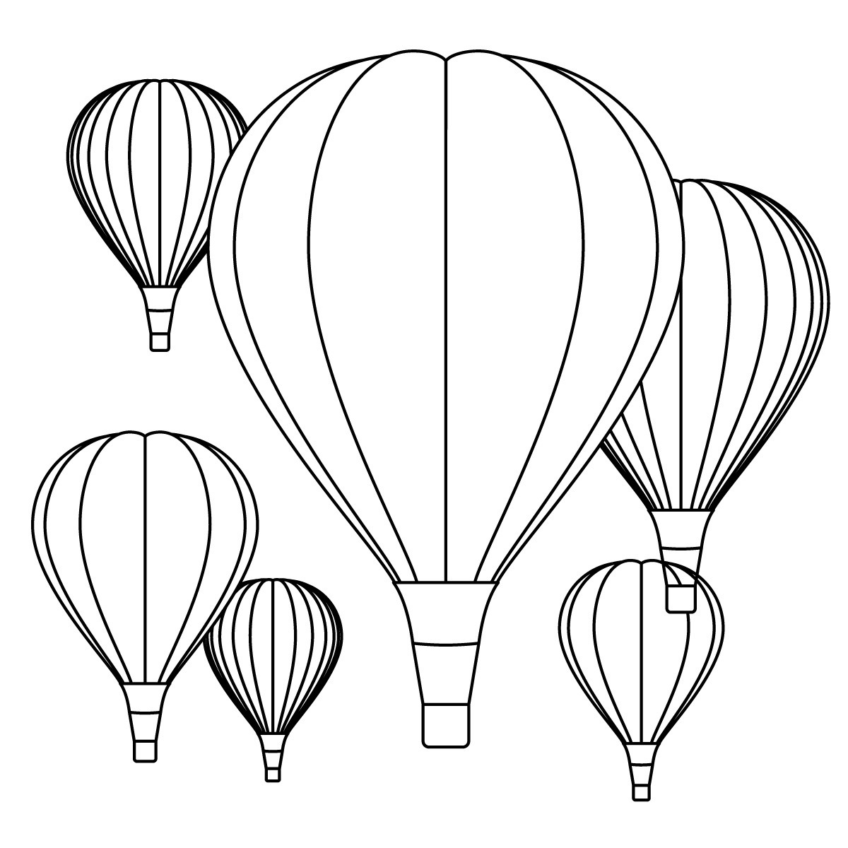 Coloring pages hot air balloons coloring page