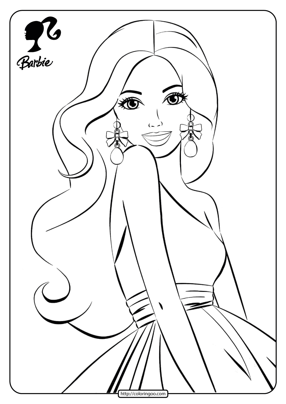 Free printable barbie doll pdf coloring pages coloriage barbie coloriage gratuit dessin barbie