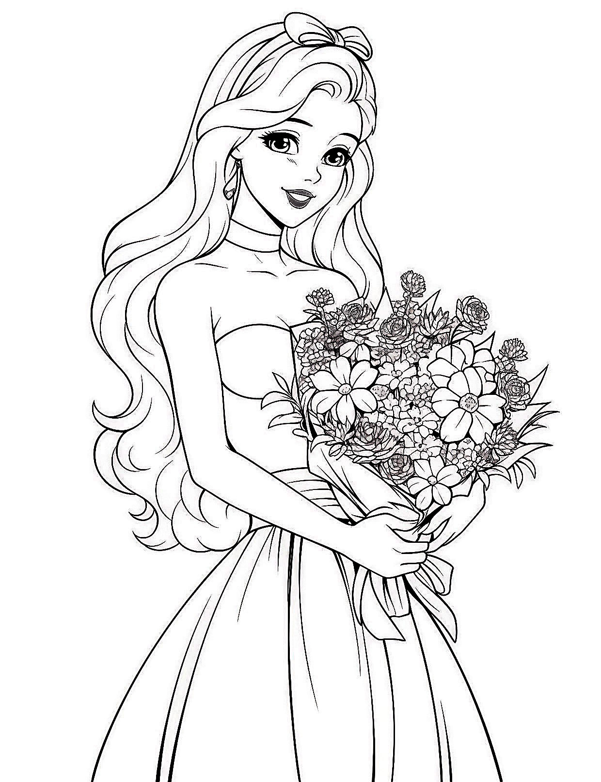 Barbie coloring pages for kids and adults