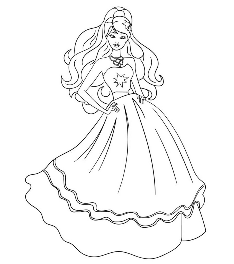 Top free printable barbie coloring pages online