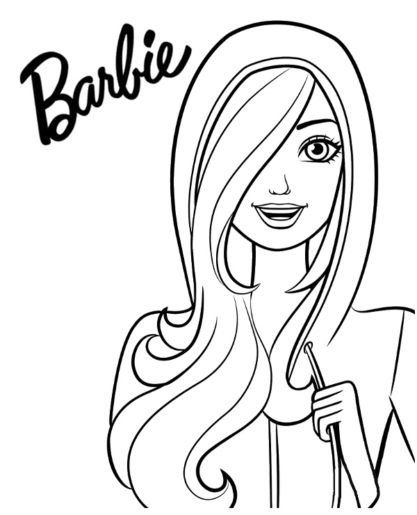 Barbie picture to print and color coloring page book