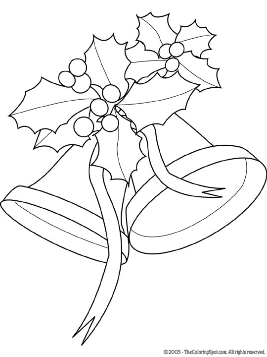 Christmas bells with holly coloring page audio stories for kids free coloring pages colouring printables