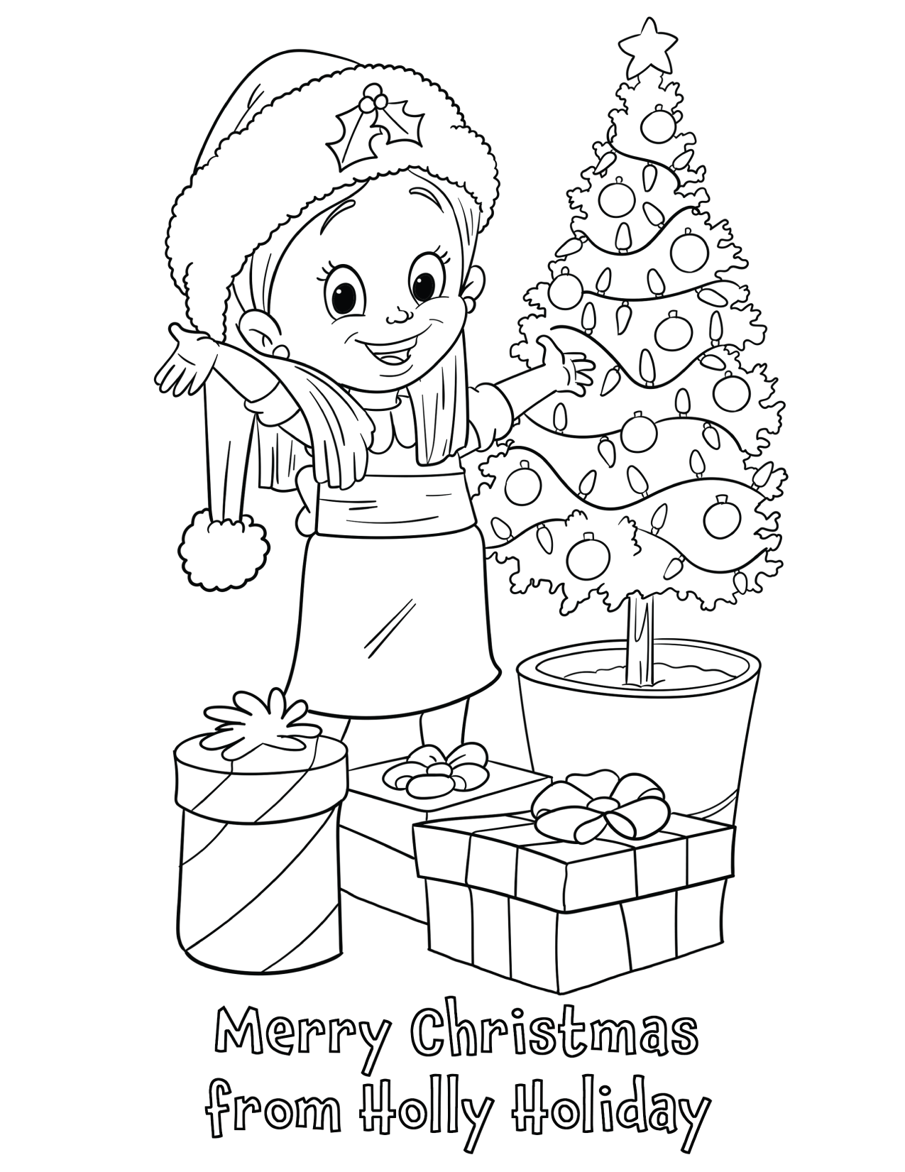 Holly holiday downloadable coloring pages â holly holiday books