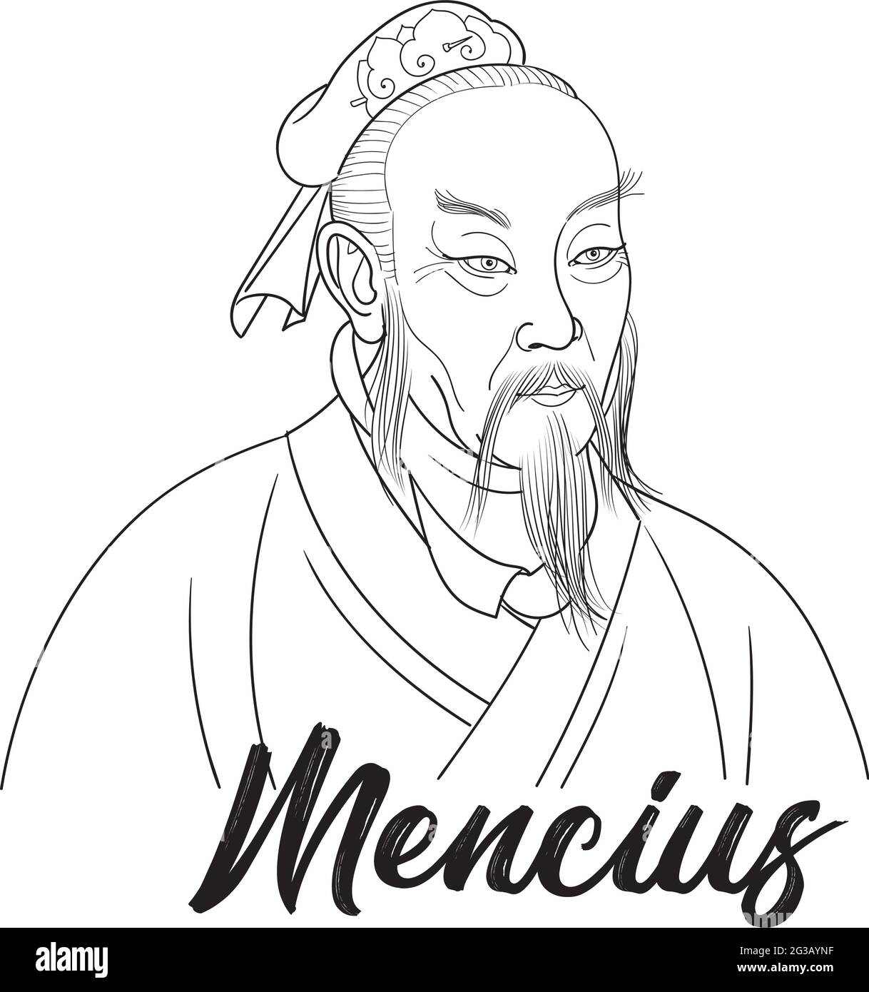 Chinese philosopher confucius stock vector images