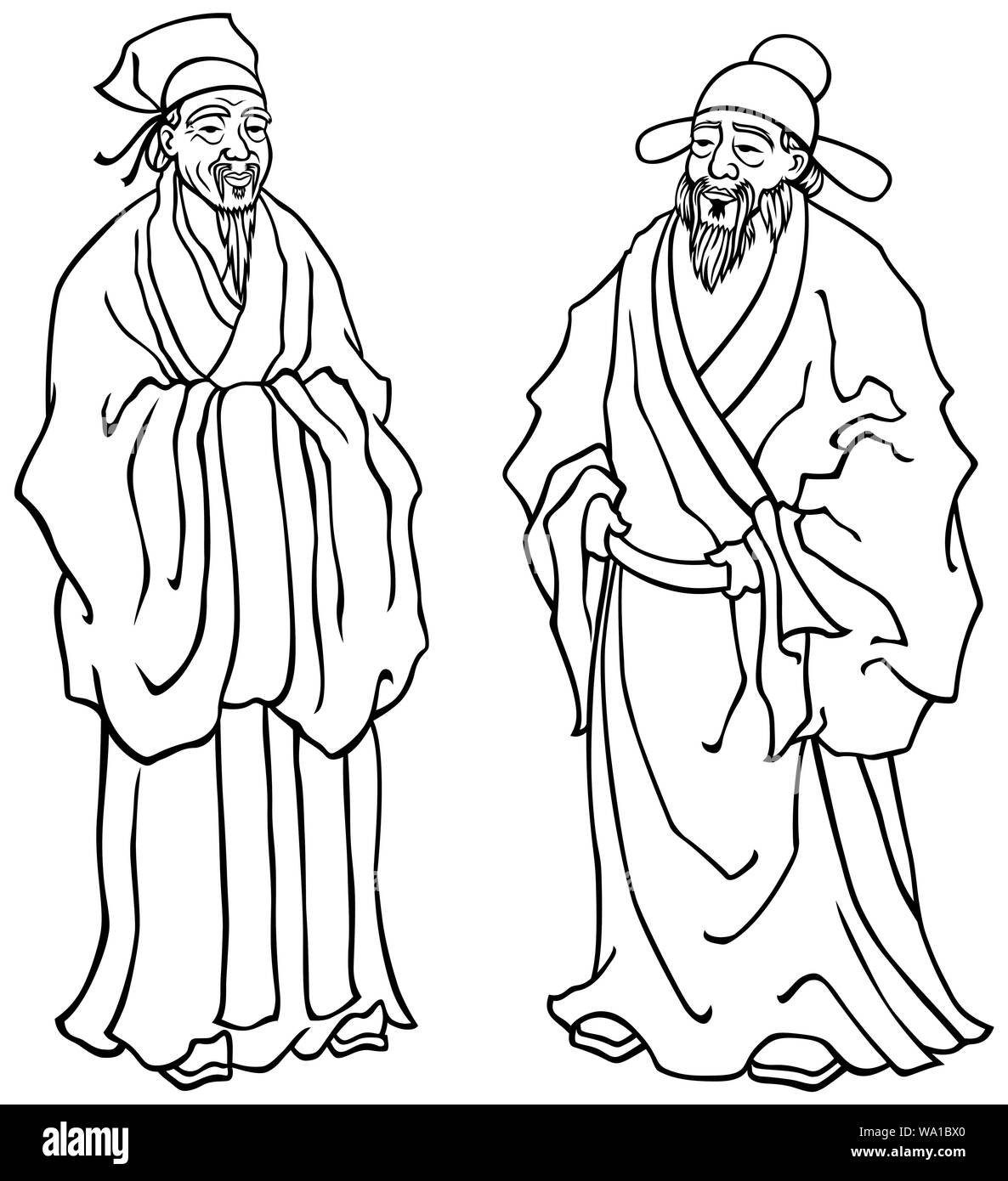 Chinese philosopher confucius stock vector images