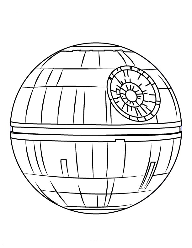 Death star ship coloring page